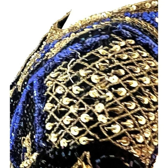 L‎ Vintage 80s Brilliante By J.A. Bedazzled Sequined Beaded Statement Fun Jacket - Picture 6 of 7